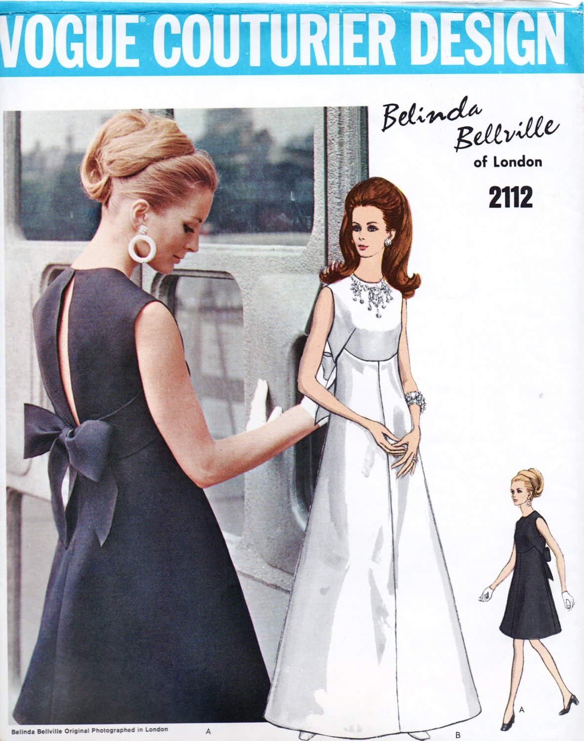 Late 1960s Belinda Bellville LBD pattern - Vogue 2112