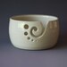 Yarn Bowl / Knitting Bowl / Crochet Bowl / White Yarn Bowl / 5 1/2 inch Yarn Bowl / Ready to Ship