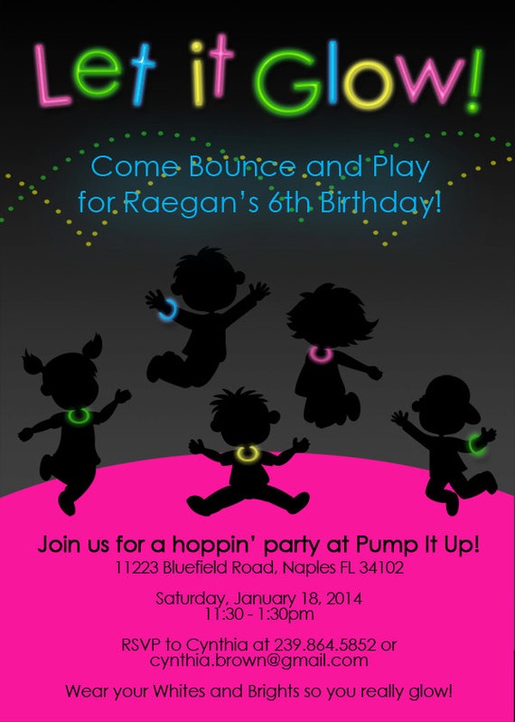 Pump It Up Invitations 1