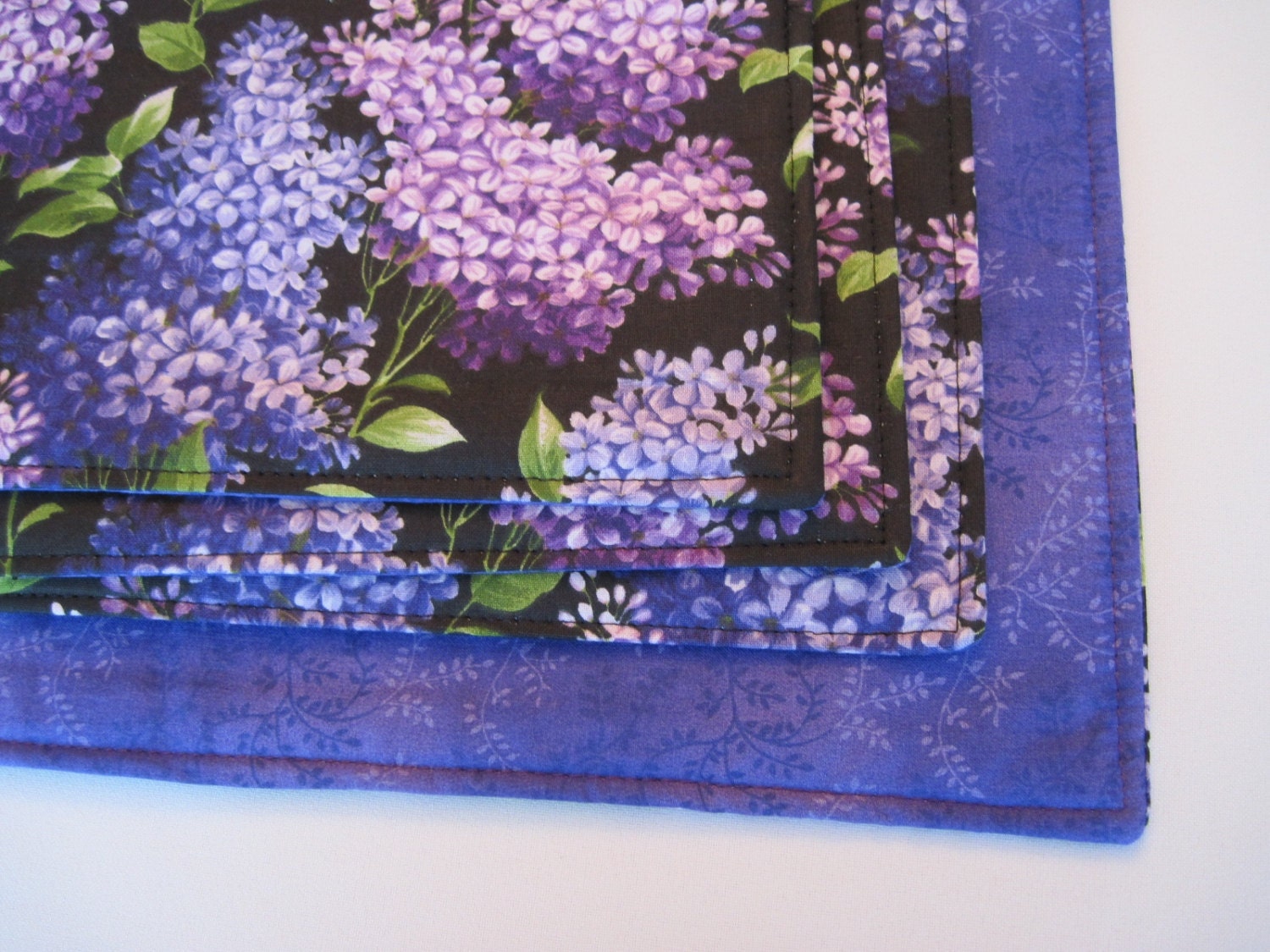 Purple Lilac Placemats Reversible Rectangle Placemats Purple