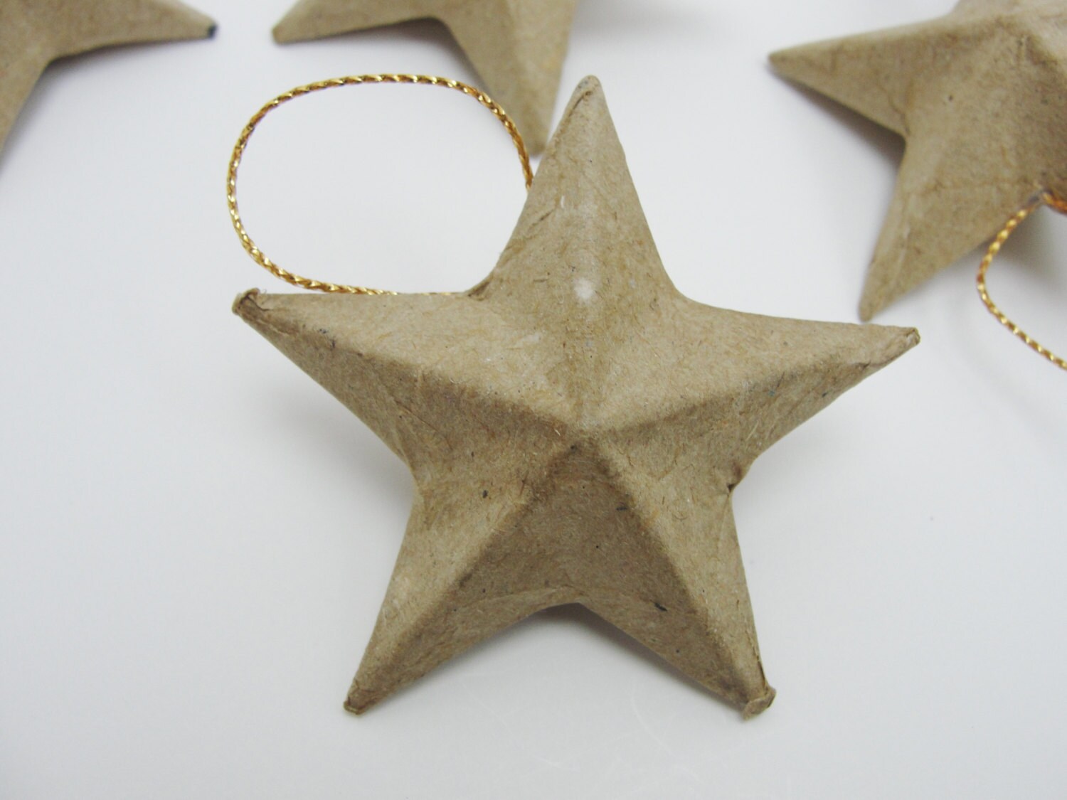 6 Paper mache stars 2 DIY star ornament