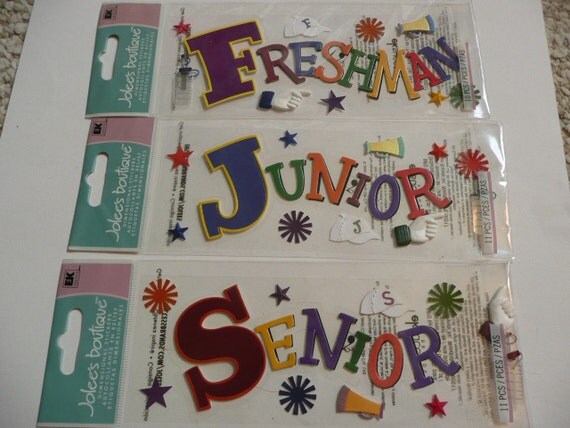 Items similar to FRESHMEN, JUNIOR, SENIOR - Scrapbooking Supplies ...
