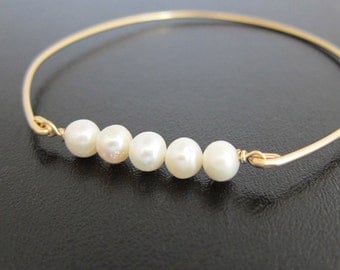 Cultured Freshwater Pearl Bracelet, Wedding Cultured Pearl Jewelry, Cultured Pearl Bangle, Cultured Pearl Braclet, Cultured Pearl Jewlery