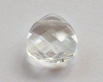 Swarovski Crystal Pendant Flat Briolette 6012 Crystal Pendant CLEAR Crystal -- Available in 11mm or 15mm