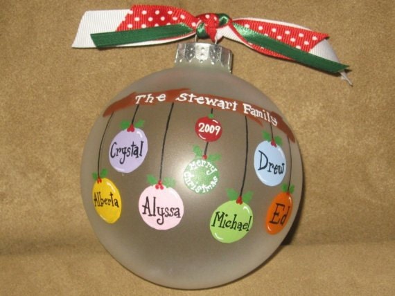 5-8 name Personalized Family Ornament