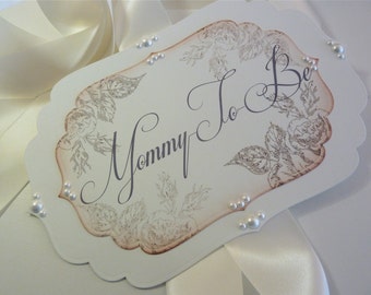 Mommy To Be Chair Sign, Baby Shower Sign, Vintage Baby, Baby Decor