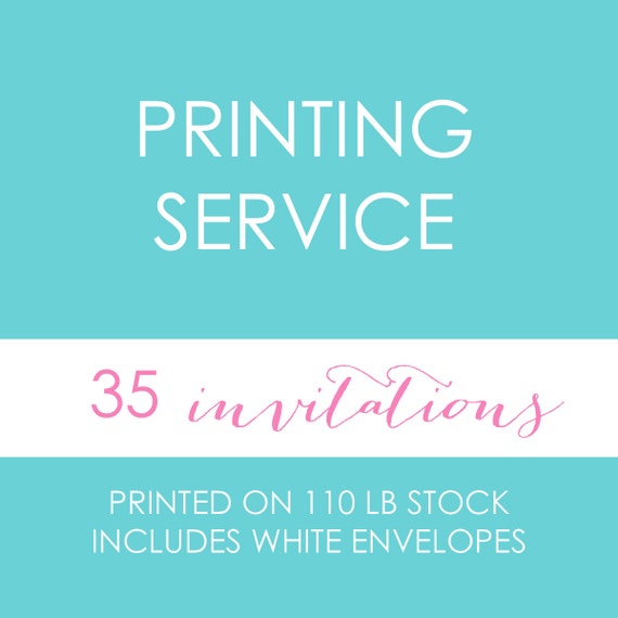 35 PROFESSIONALLY PRINTED INVITATIONS - Professional Printing Service - By A Blissful Nest Il_570xn