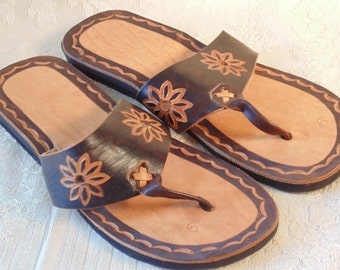 ... Sandals Womens Leather Sandals Summer Beach Shoes Gypsy Hippie Boho