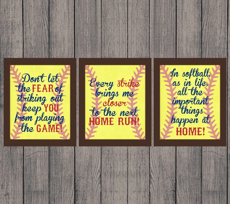 Softball Quotes Softball Gift INSTANT DOWNLOAD High School Softball Quotes Softball Gift INSTANT DOWNLOAD High School