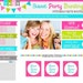 Premade Website Template: Sweet Party Buntings Design
