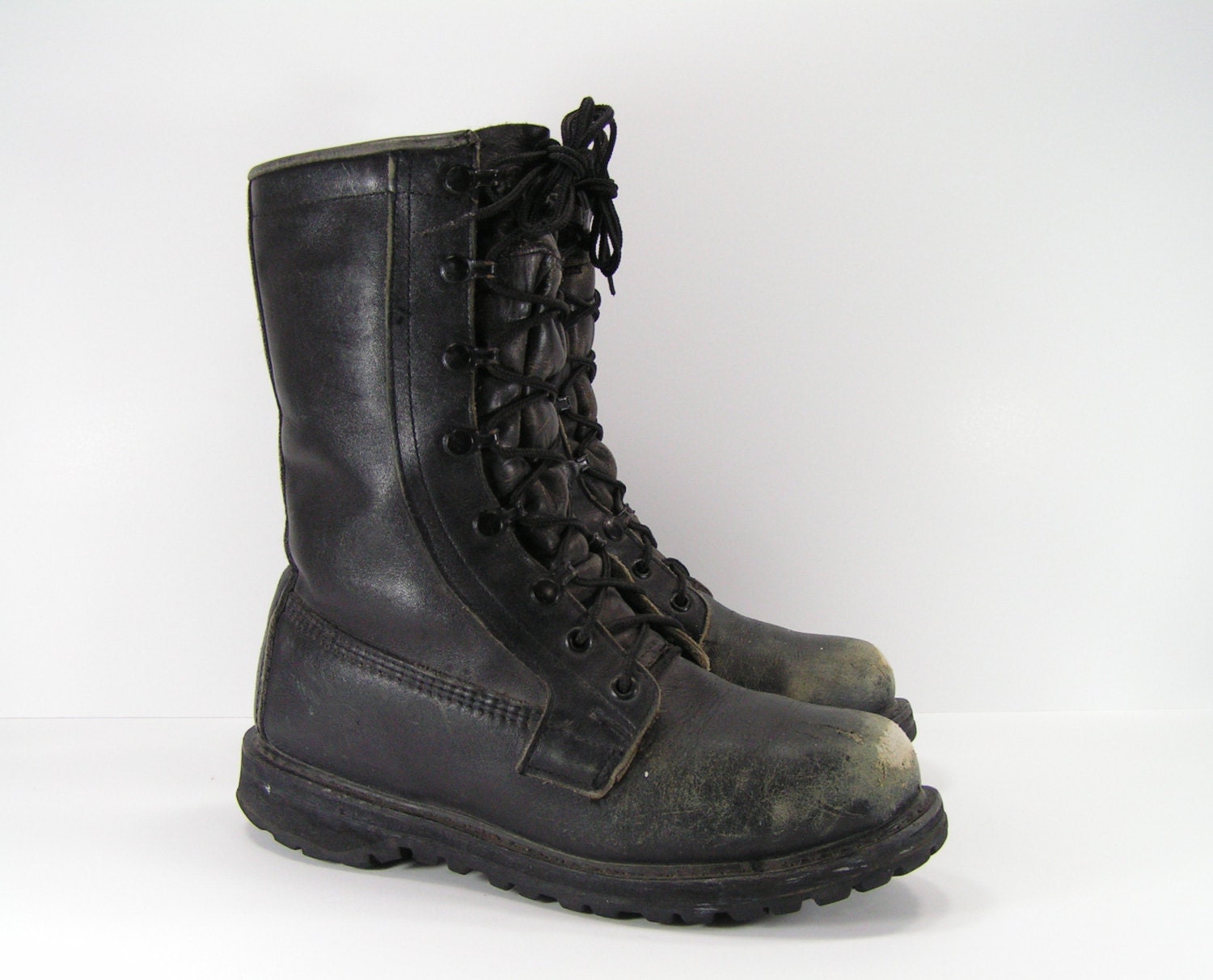 vintage combat boots womens 7.5 M black leather jungle