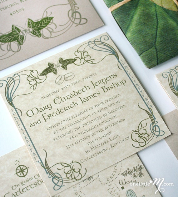 Lord of the Rings Wedding Invitations Part One BreeCraft