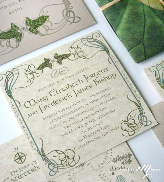 Lotr hot sale wedding invitations