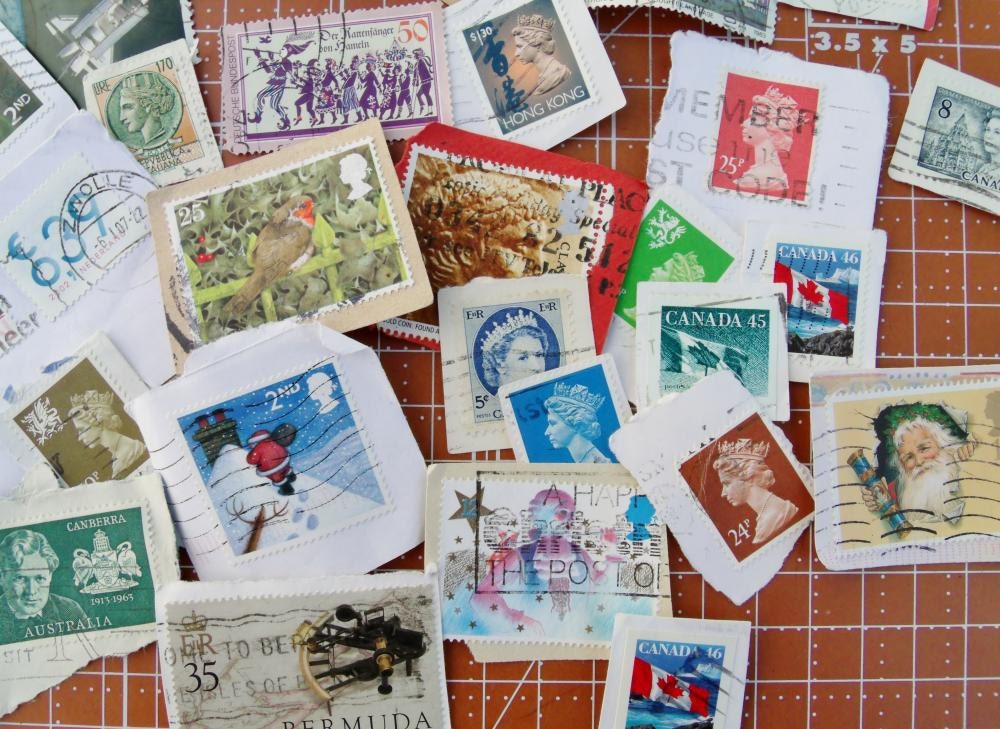 30 Vintage International Postage Stamps from PaperCreationsbyDeb on ...