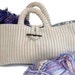 Knitters Small Project Bag Cream Knitting Tote Bag