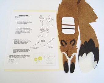 Fox Applique, DIY sew-on fox decorative patch