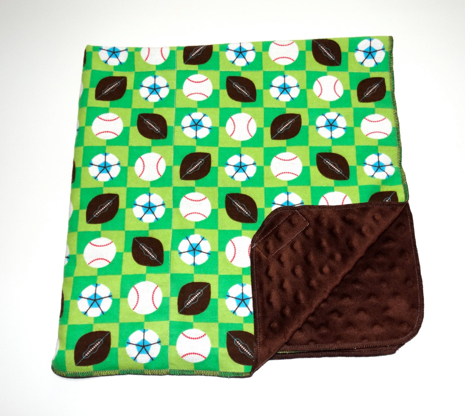Personalized Sports Knit Baby Blanket by BlazingNeedles on ...