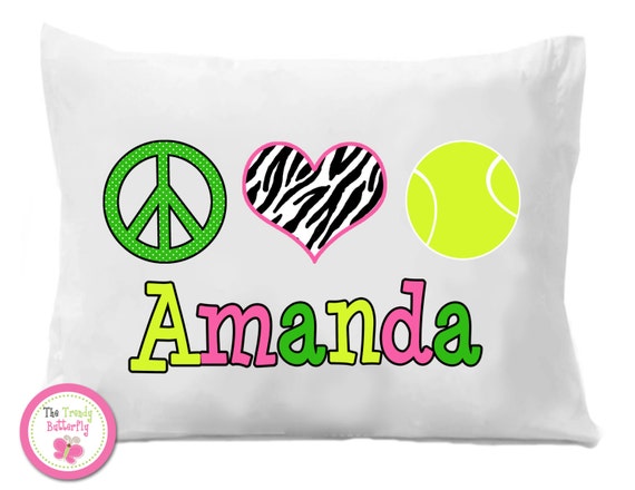 Tennis Pillow Case , Tennis Personalized Pillow Case Il_570xn