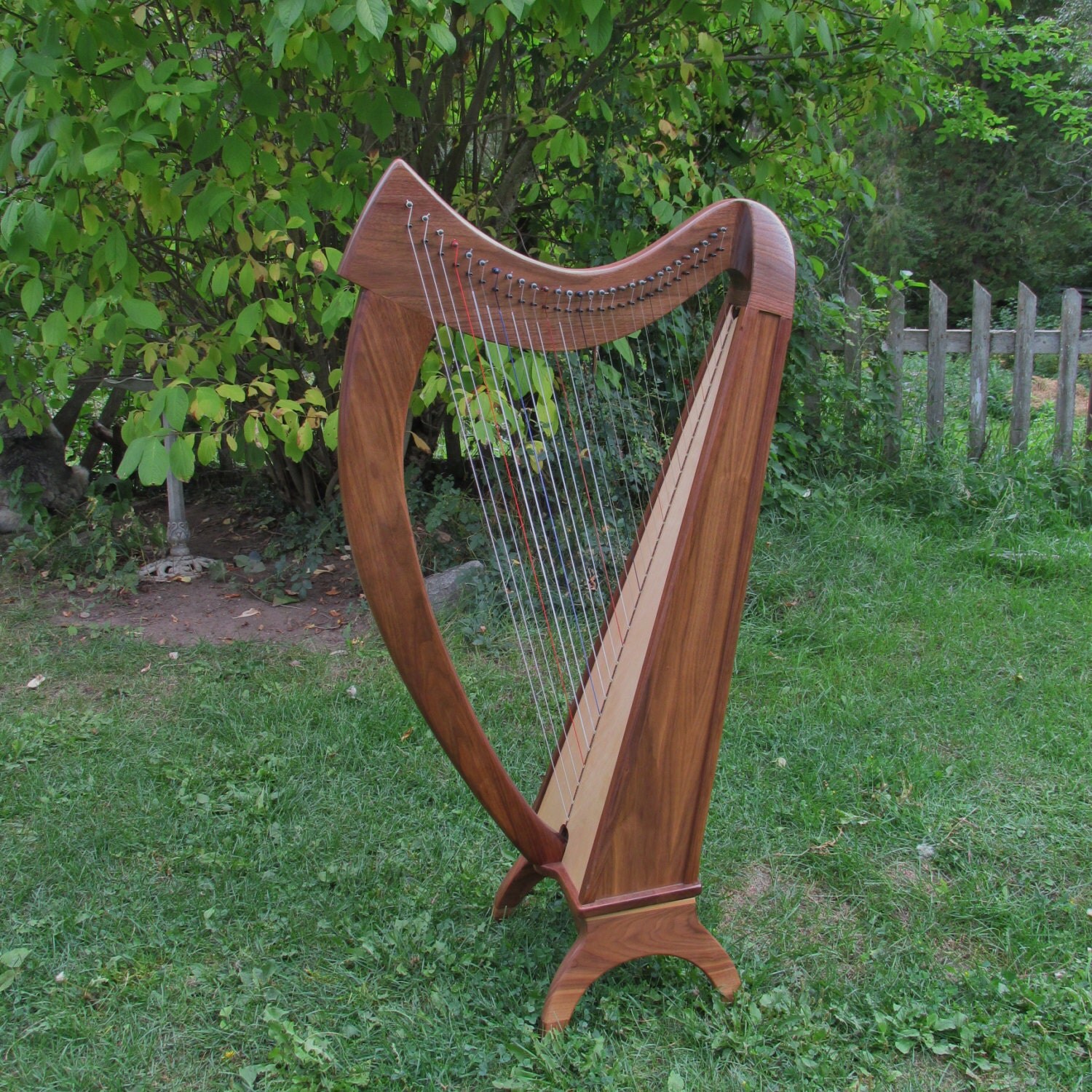 29 String Stoney End Braunwen Floor Harp Walnut by HeritageMusic