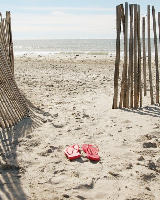 beach themed flip flops
