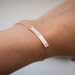 Rose Gold Fill Bar Bracelet Personalized Nameplate Customized Roman Numerals Hand Stamped Sterling Silver and 14 Kt Gold Fill Available Also