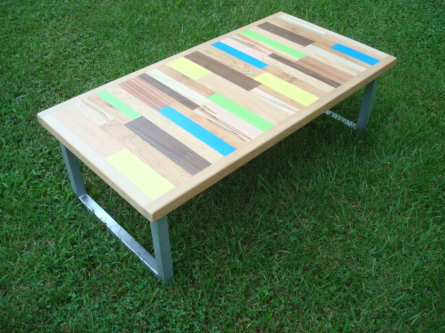 Painted Table Coffee Table Reclaimed Wood Table Reclaimed Wood