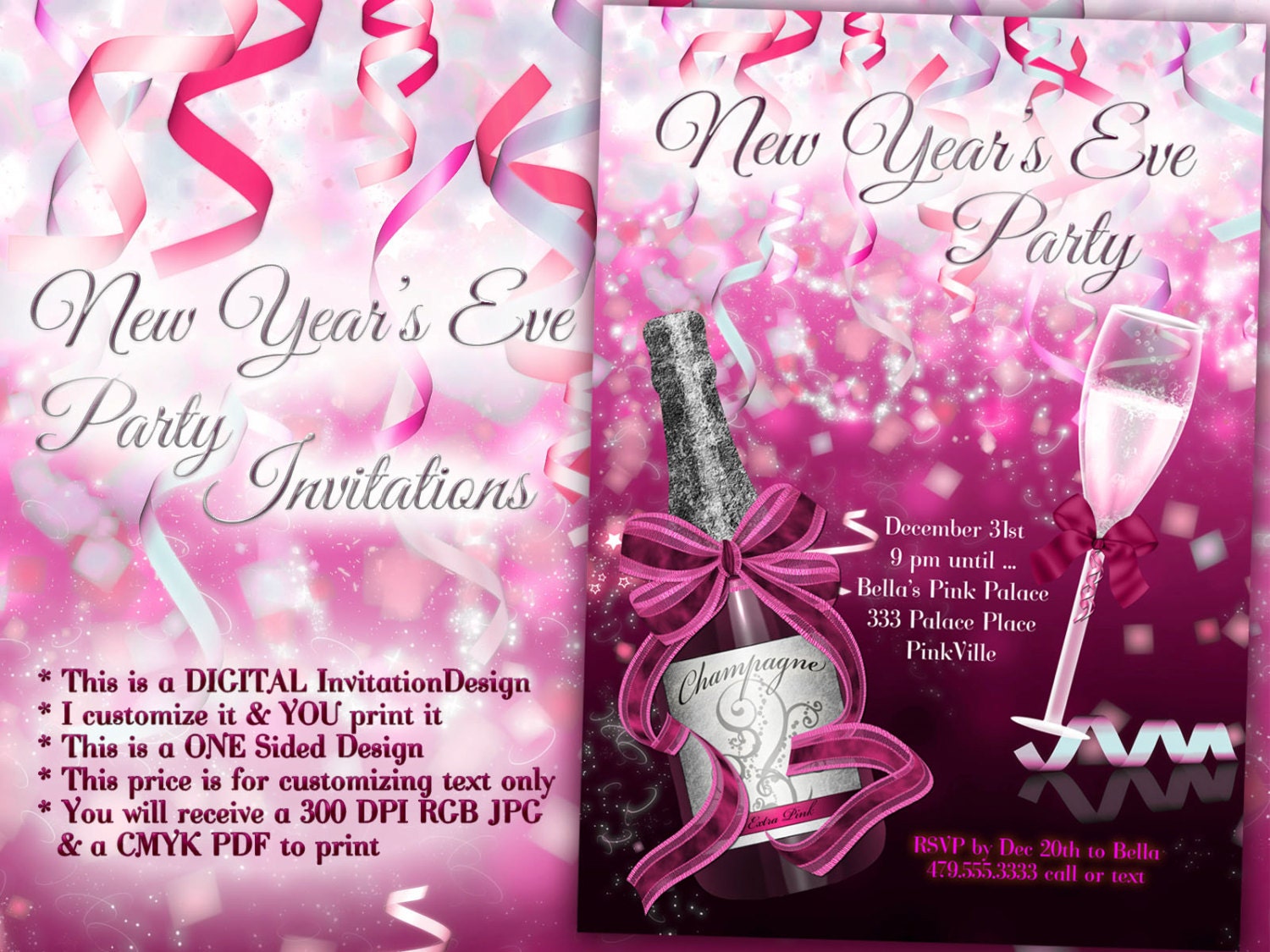 New Years Eve Party Invitation 2015 New Years New Year Party