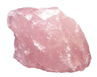 Rose Quartz Crystal Natural Rough Chunk, 1.5 x 1.5 Inches