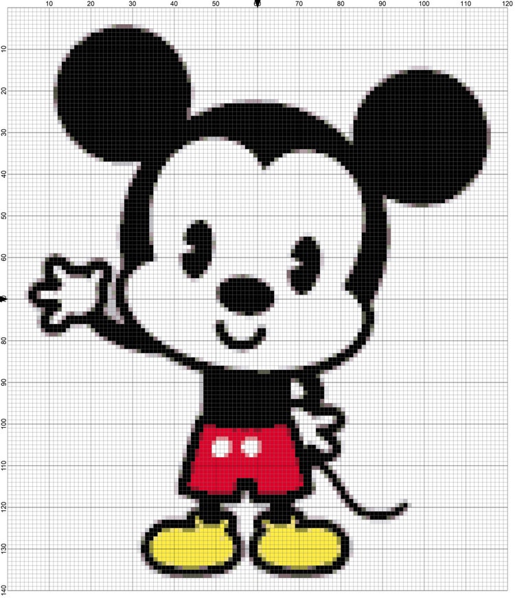 25% Discount Of Mickey Mouse Cross Stitch Pattern By Artesshop