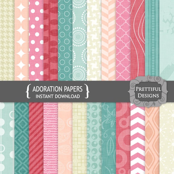50% OFF SALE Adoration Digital Paper Instant Download Commercial Use (798) Il_570xn