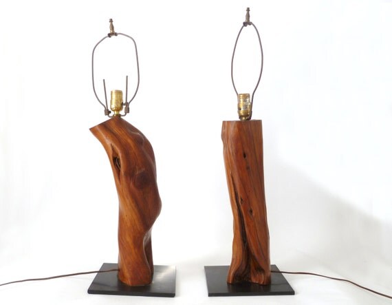 Pair Vintage Tree Branch Lamps ... Table Lamps Organic Tree