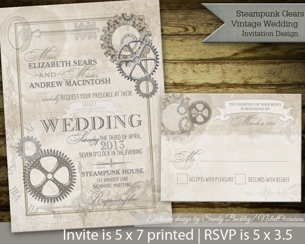 Steampunk Wedding Invitations 7