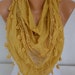 ON SALE - Mustard Scarf - Shawl Scarf - Cowl Scarf - Turmeric - fatwoman
