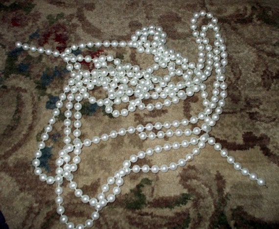 christmas tree large white pearl trim garland vintage christmas tree large white pearl trim garland vintage