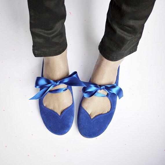 royal blue ballet flats