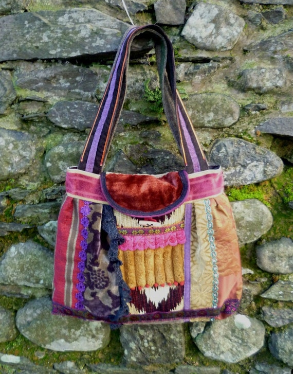 RaggleTaggle Gypsy bag made from recycled fabrics by