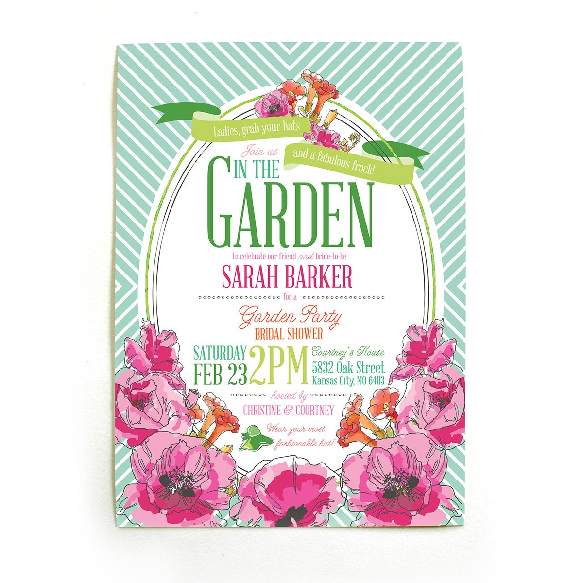 Garden Party Bridal Shower Invitations 2