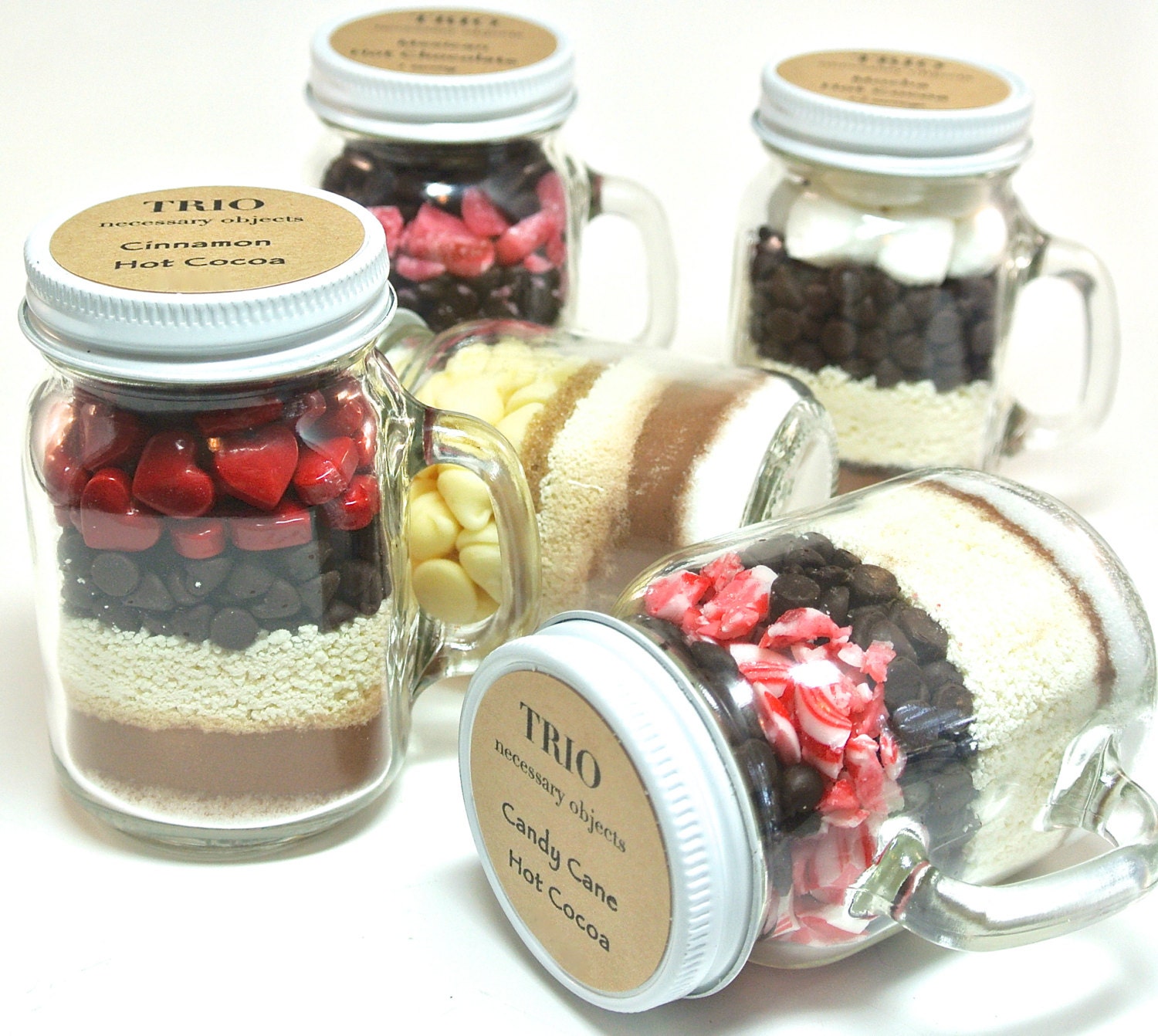 Hot Chocolate Wedding Favor 12 Mini 4 oz Mason Jar Mugs Hot