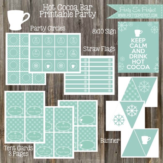 Hot cocoa Bar INSTANT DOWNLOAD - Party Printables Il_570xn