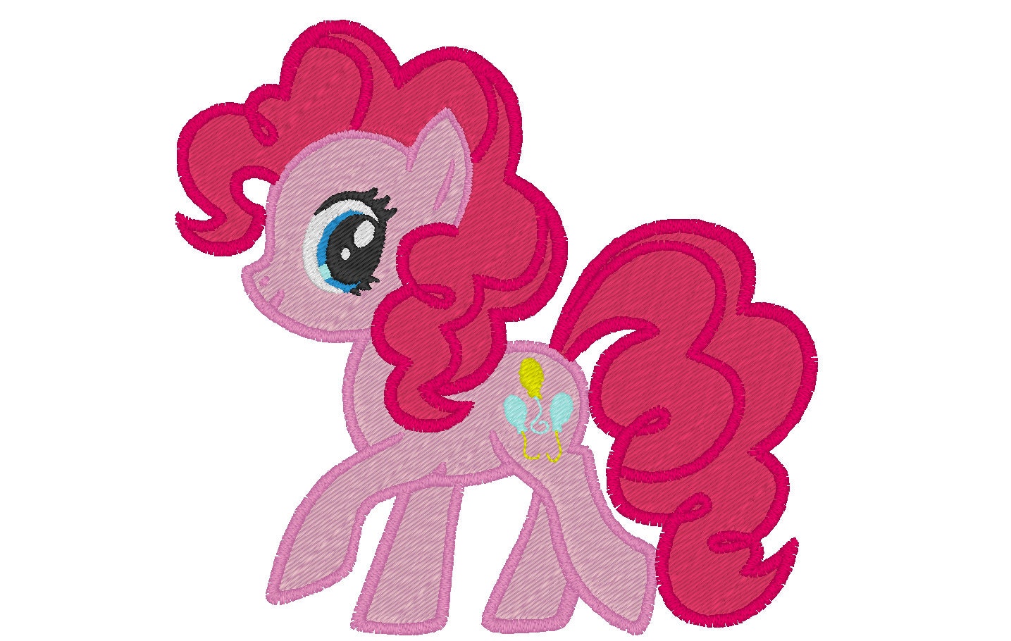 Pinkie Pie Embroidery Design File Instant Downloads by GothyBeans