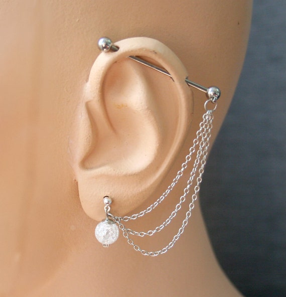 Items similar to Industrial Barbell, Industrial piercing, Jewelry ...