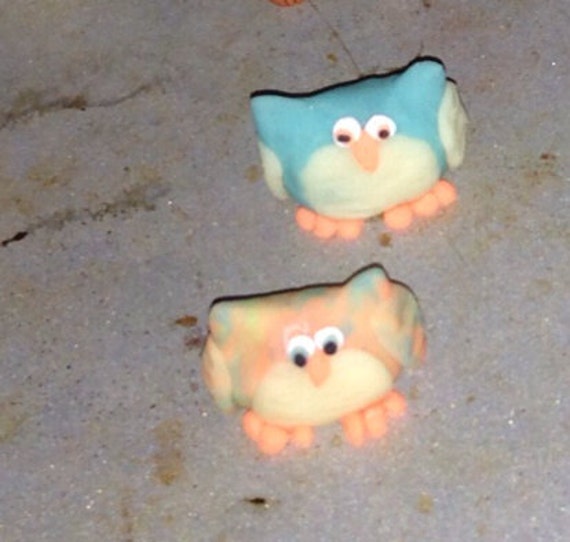 Items similar to Glow in dark owls polymer clay on Etsy