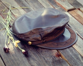 mens leather hat fisherman greek cabby newsboy popular items