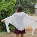 SALE Spring Scarf Rustic knitted white Wrap Shawl wedding accessory