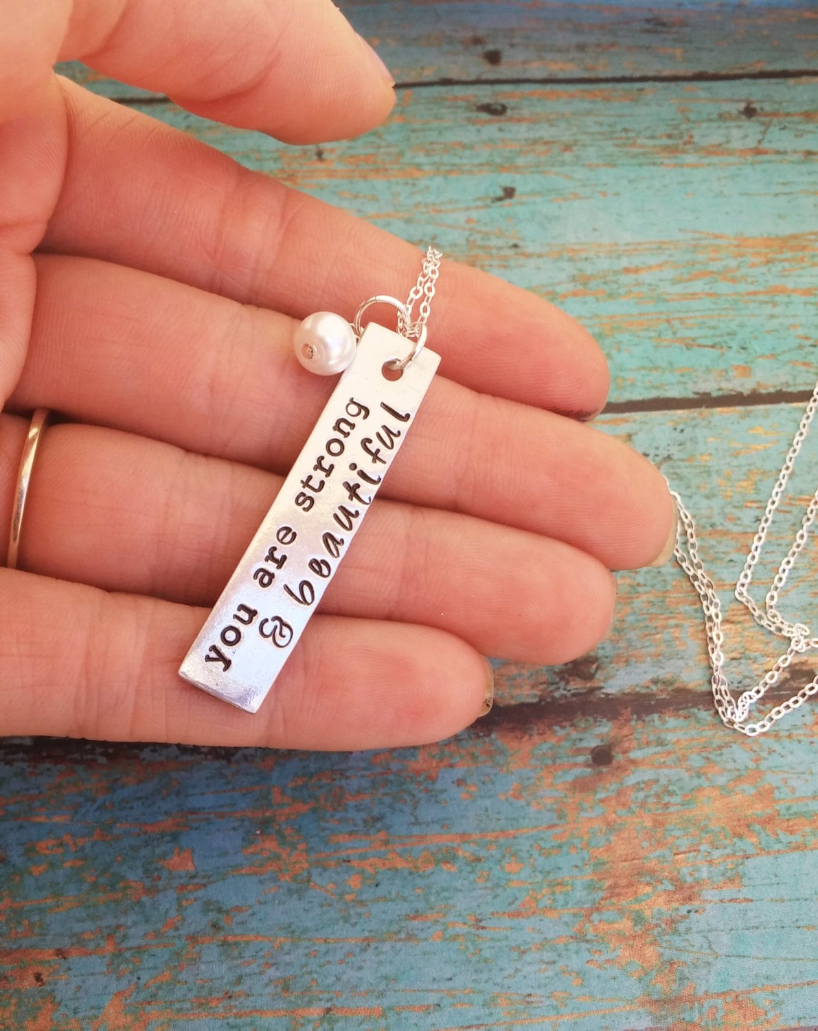 Inspiration Jewelry // Motivation Necklace // You are Strong