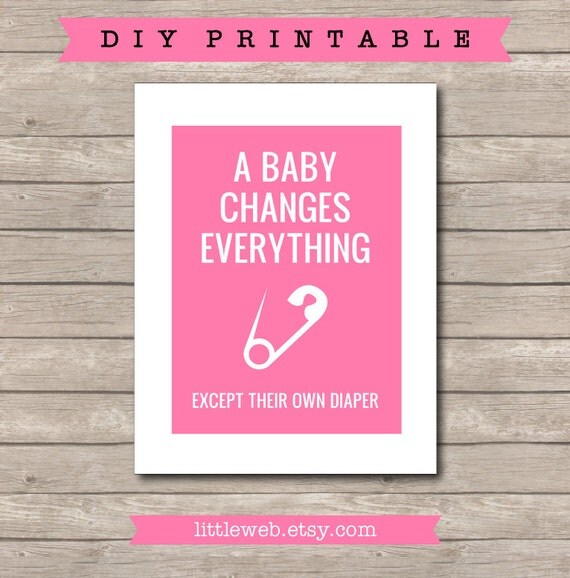 Items similar to Baby Nursery Printable, Baby Art Print, Baby Girl