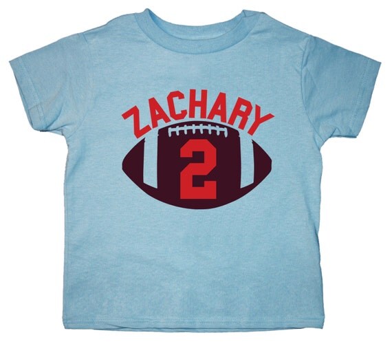 Items similar to Personalized Football Shirt - Birthday football shirt - any age and name - many 