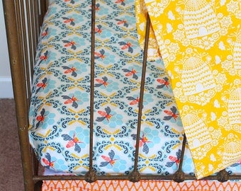 Crib Bedding- Crib Sheet, Crib Skirt, Changing Pad Cover -Baby Bedding- Design Your Own