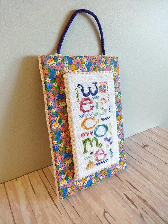 Cross Stitch Hanging Wall Decor Finished by StarryNightsStudioCo