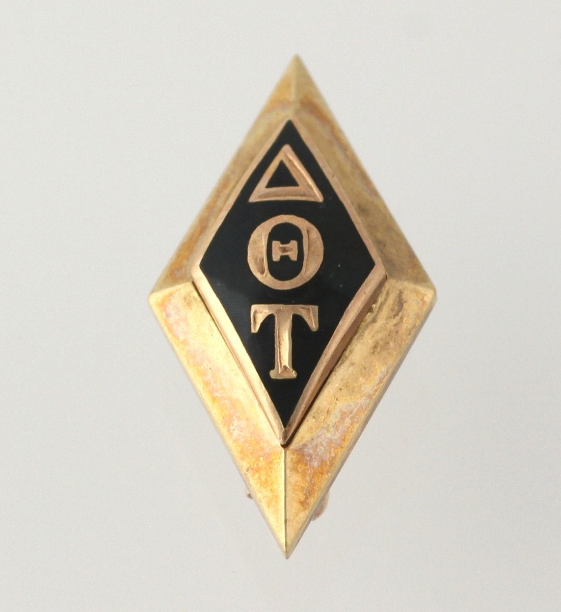 Delta Theta Tau Enameled Vintage Badge 10k by WilsonBrothers